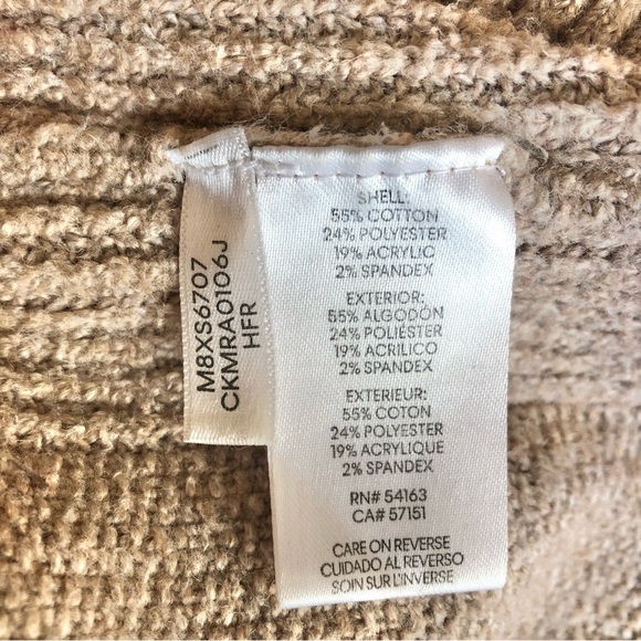 Calvin Klein Knit Cotton Blend Mock Neck Tunic Sweater size XS - Picture 6 of 6